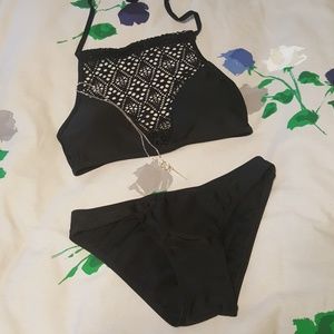 Black halter bikini